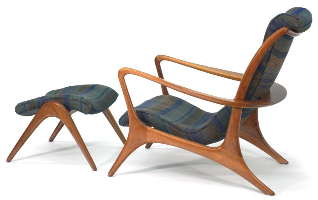 Contour Armchair (Model 175D) & Ottoman designed by Vladimir Kagan (1954)