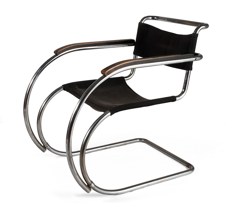 Armchair (Model MR 534) designed by Ludwig Mies van der Rohe (1927)