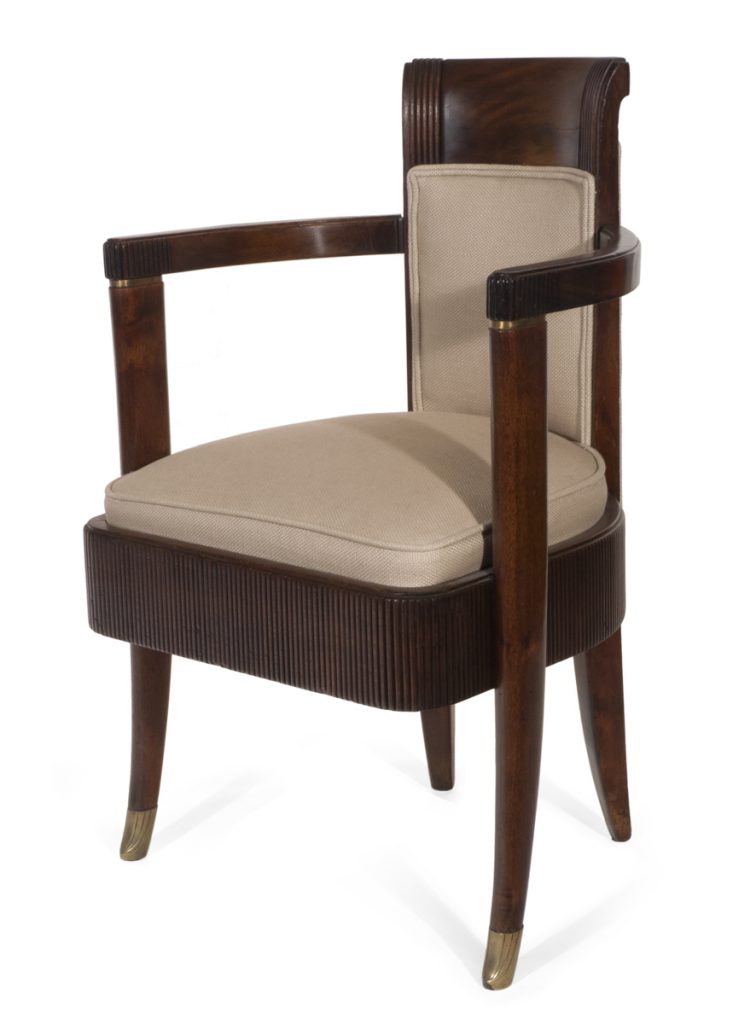 Armchair from the First-Class Dining Room of the S.S. Normandie, designed by Pierre Patout (1933)