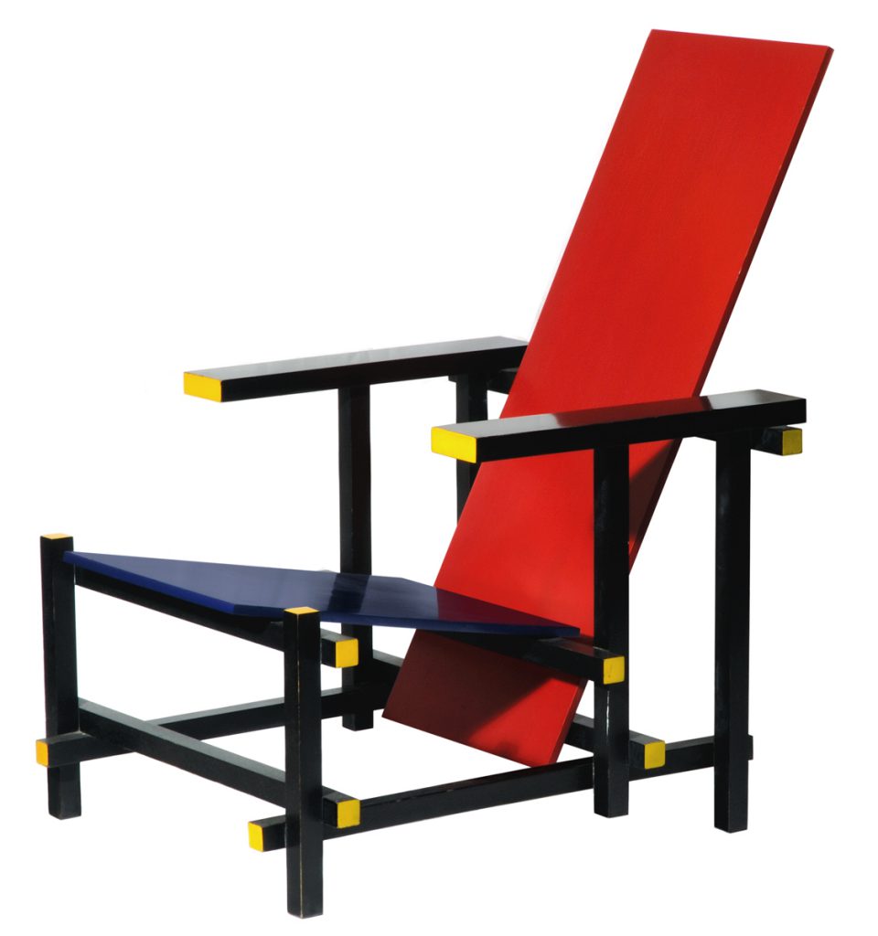 Red / Blue Armchair designed by Gerrit Rietveld (1920)