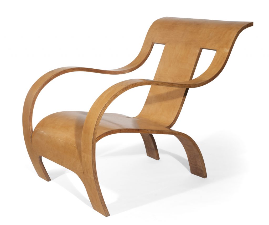 Bent Wood Armchair designed by Gerald Summers (1933)