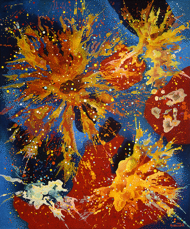 Toile murale Explosion of Entertainment - An Exploding Colorful