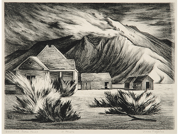 Deserted Farm House lithograph by Jenne Magafan