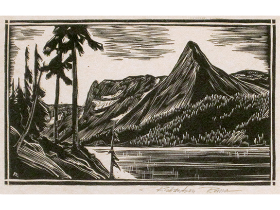 Odessa Lake wood engraving by Richardson Rome