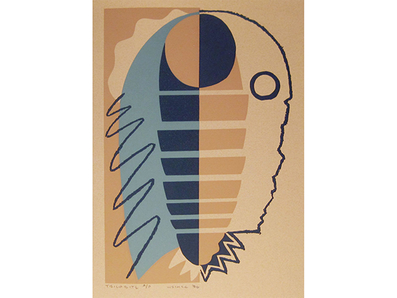 Trilobite serigraph by Reed Weimer