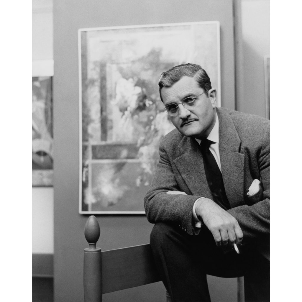 1957 portrait of Vance Kirkland in his studio in Denver