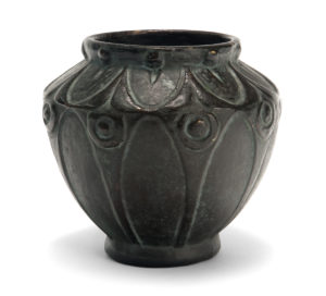 Copper-Clad Geometric Vase (No. 654)