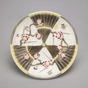 Prunus and Fan Dessert Plate