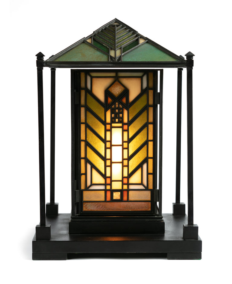 Lamp composed of Art Glass pieces